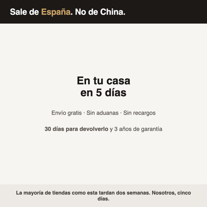 Envío gratis desde España en 5 días